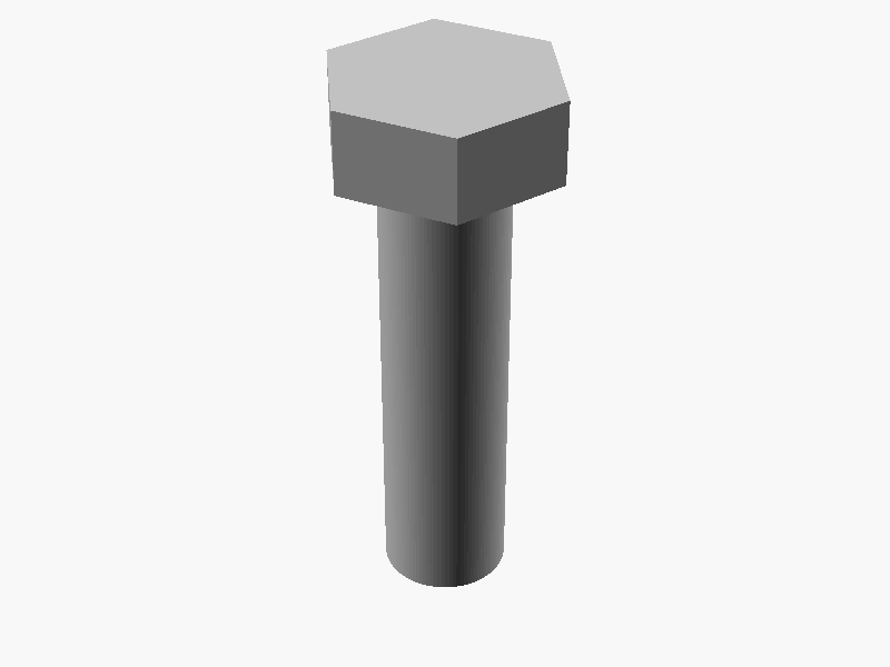 bare render of tier-2-hex-bolt