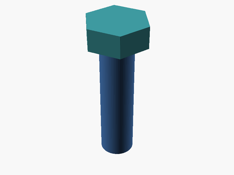 bare render of tier-2-hex-bolt